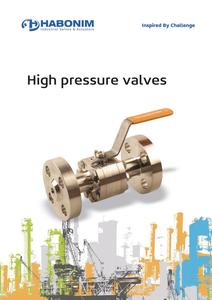 HABONIM HIGH PRESSURE VALVES
